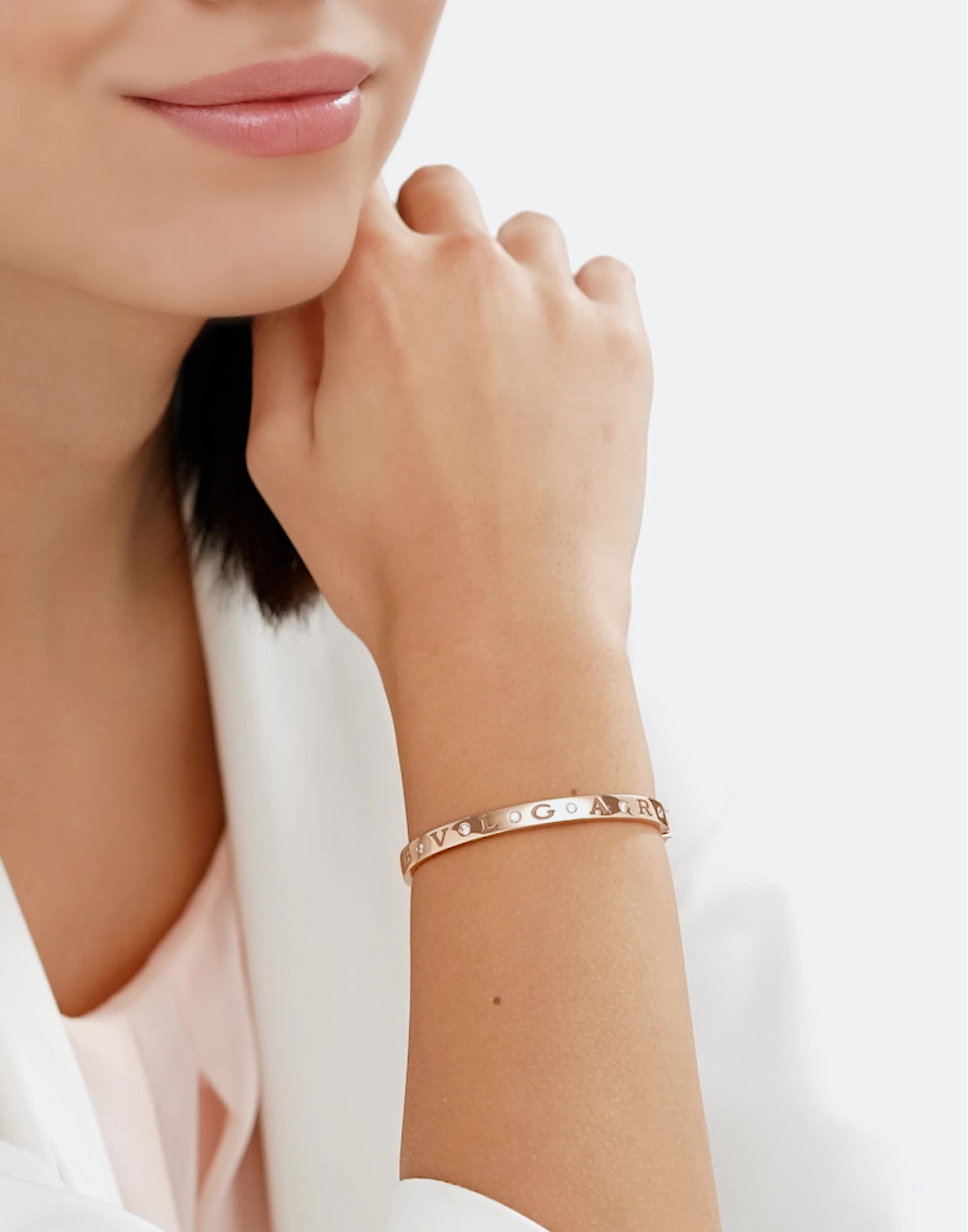 Rose gold B.zero1 Bracelet with 0.44 ct Diamonds | Bvlgari