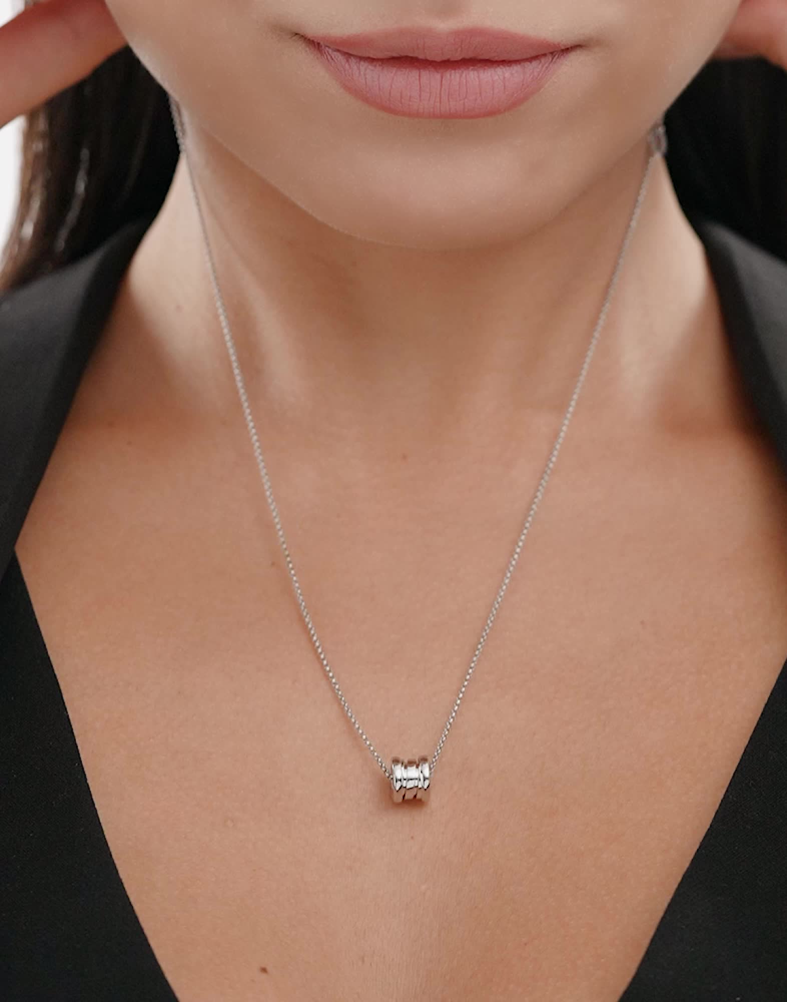 ホワイトゴールド ビー・ゼロワン ネックレス 360310 | ブルガリ