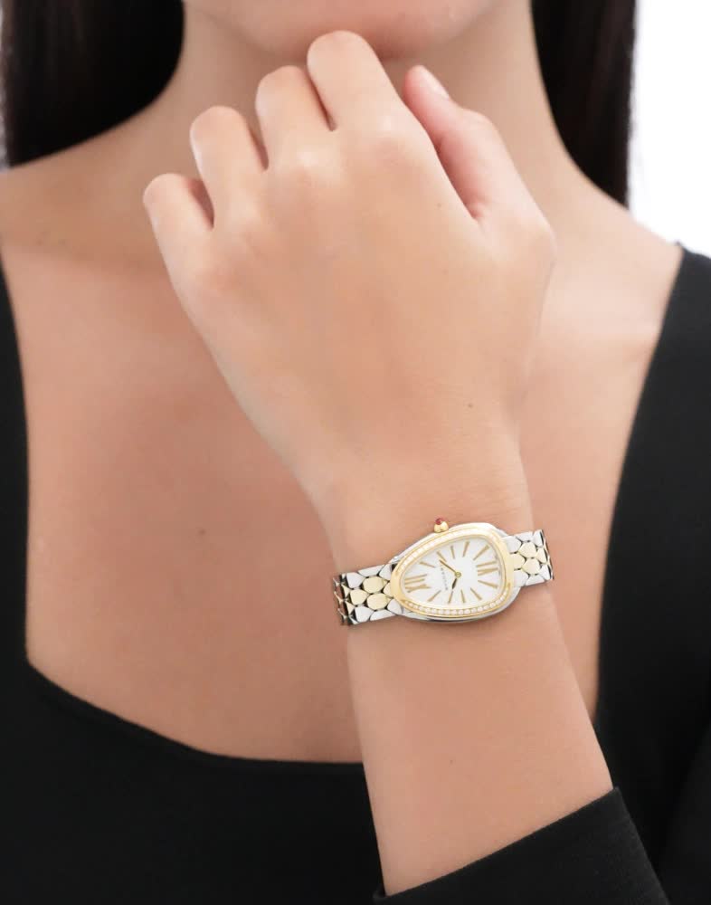 ブルガリ BVLGARI セッテピエゲ セブンフォールド（6581） Yellow gold and steel Serpenti Seduttori Watch Yellow with