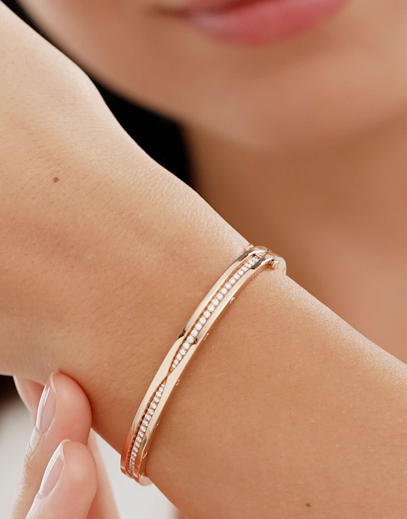 Rose gold B.zero1 Bracelet with 0.87 ct Diamonds | Bvlgari