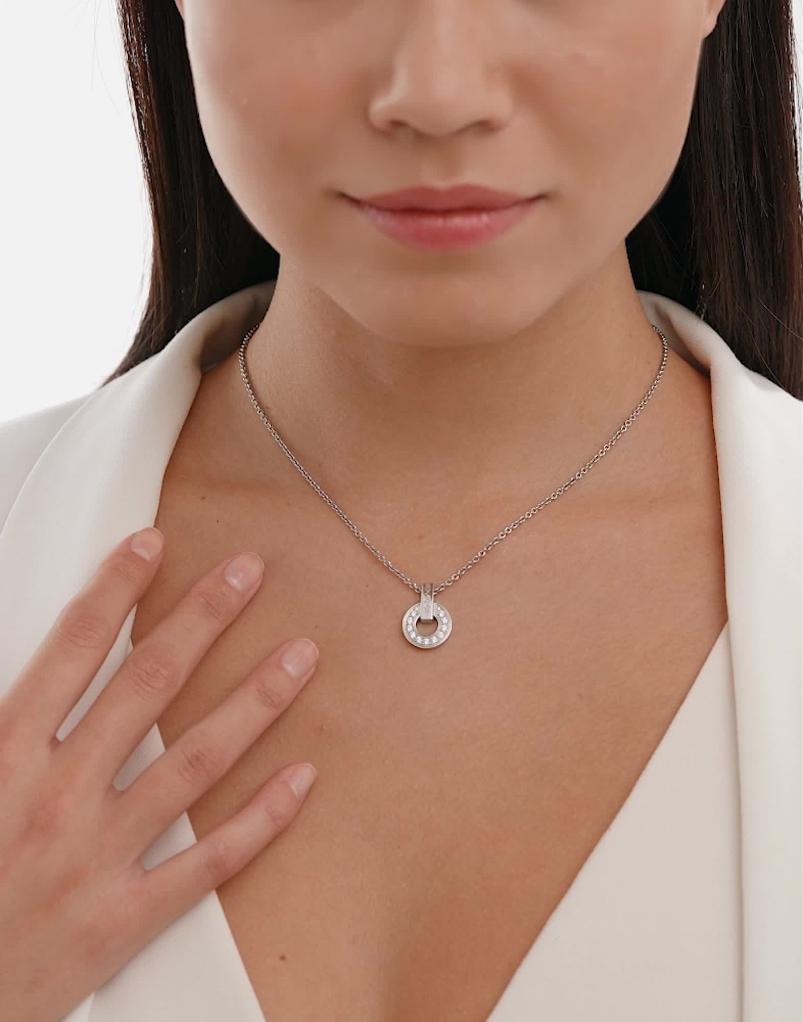 ホワイトゴールド ブルガリ・ブルガリ ネックレス に 0.37 カラット