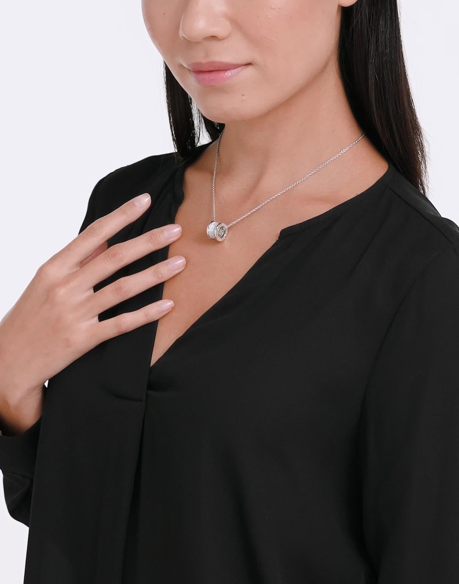 White gold B.zero1 Necklace with 0.87 ct Diamonds | Bvlgari