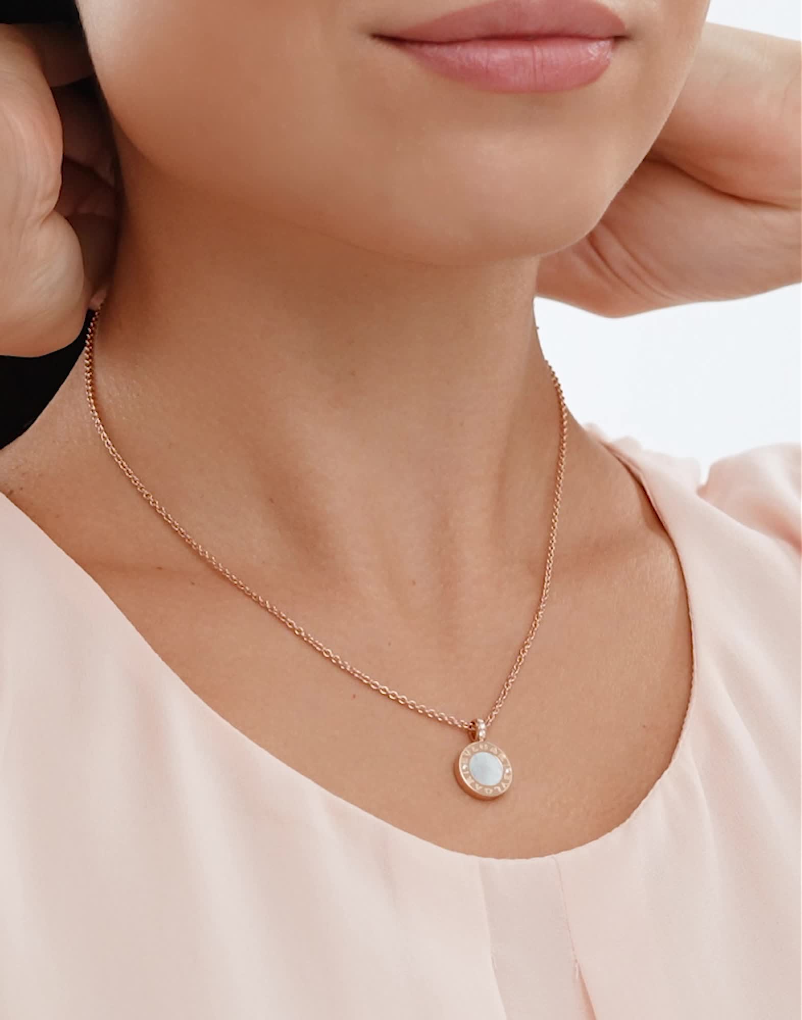 ピンクゴールド ブルガリ・ブルガリ ネックレス に 0.11 カラット