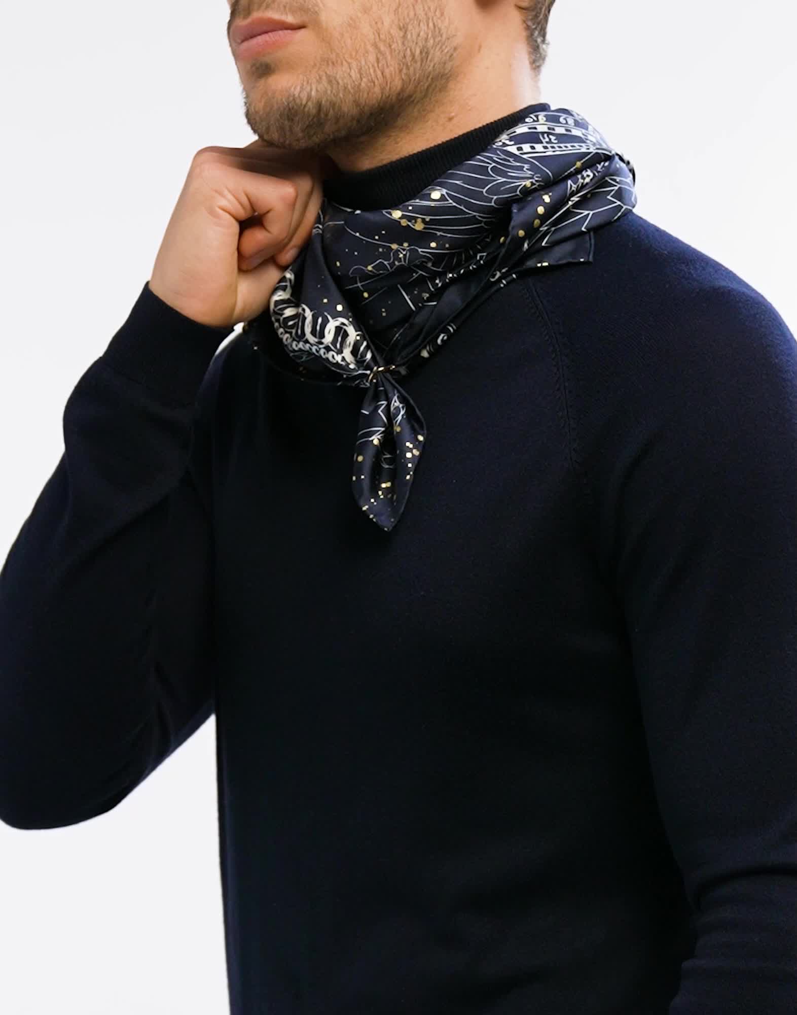 Blue Silk Serpenti Scarf 246103 | Bvlgari