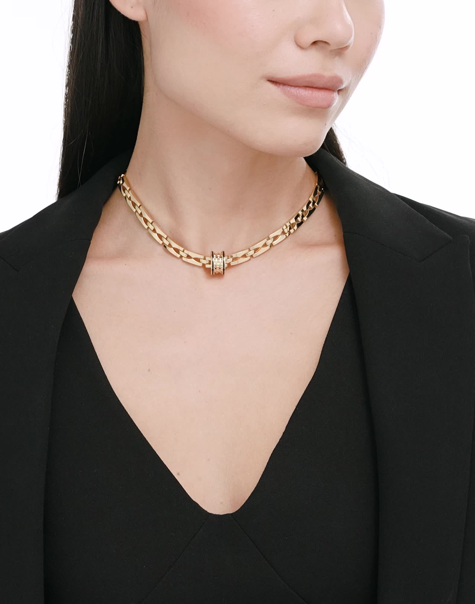 Yellow gold B.zero1 Necklace CL860520 | Bvlgari