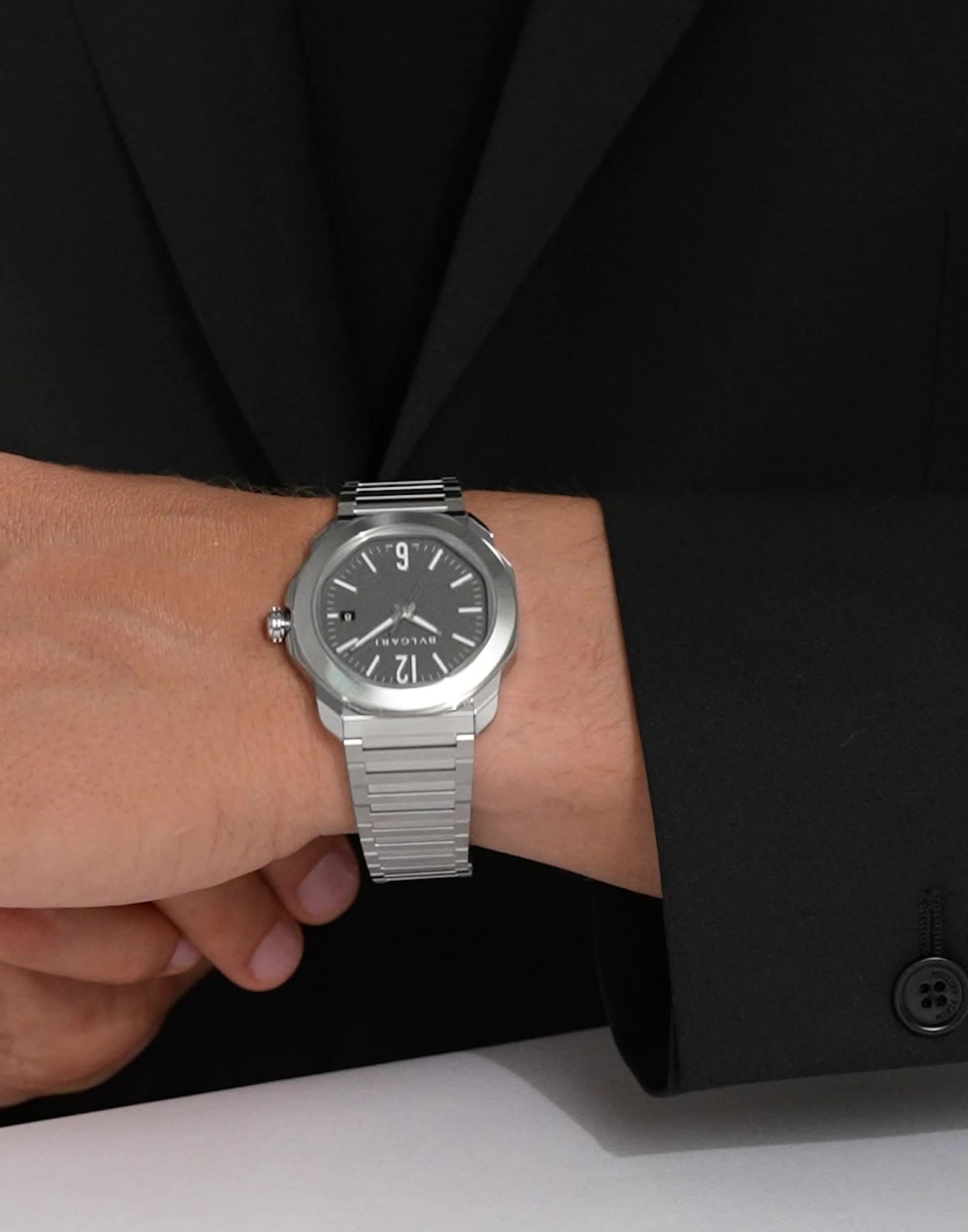 スティール オクト ローマ ウォッチ グレー 103740 | ブルガリ