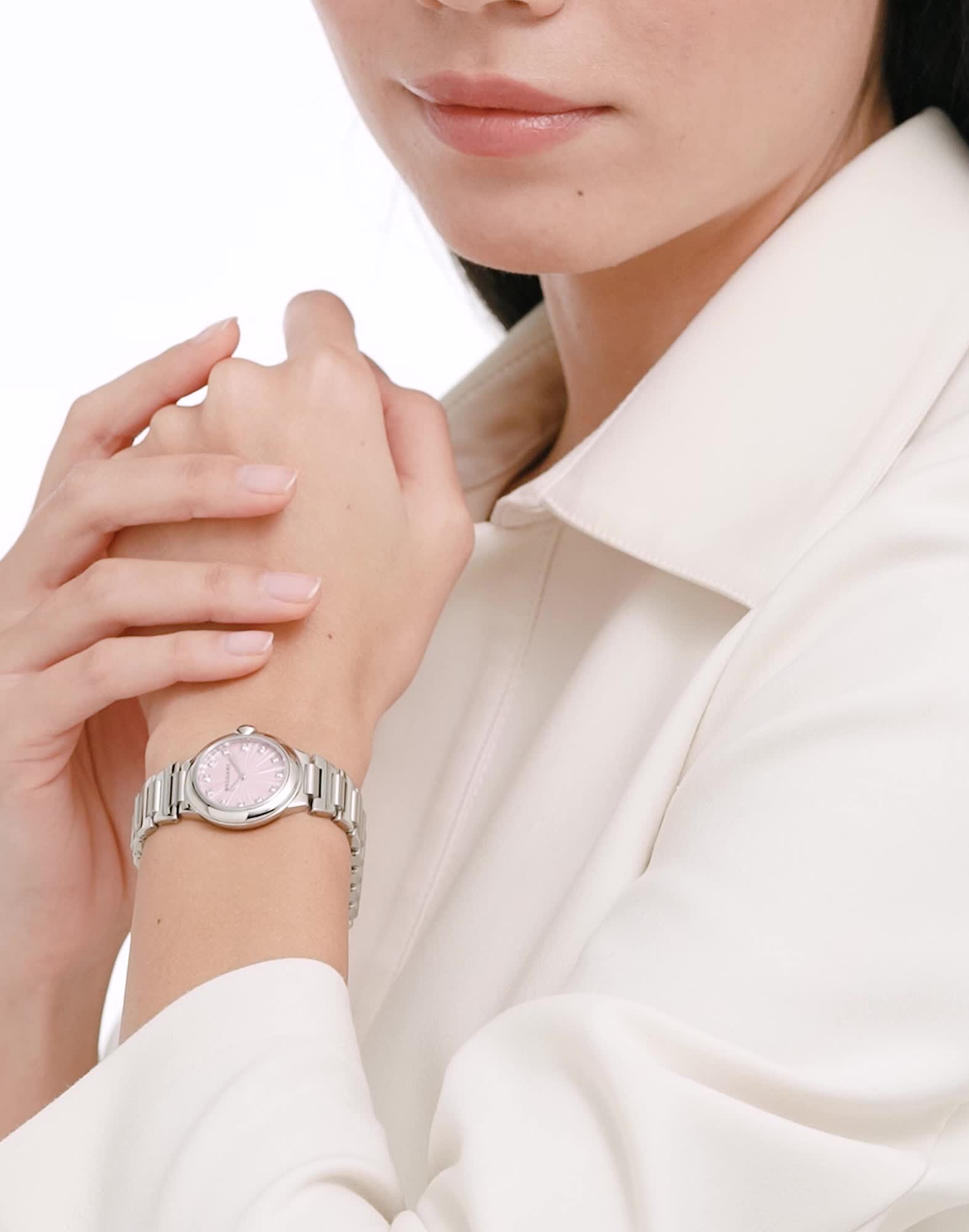 Steel Lvcea Watch with Diamonds 104107 | Bvlgari