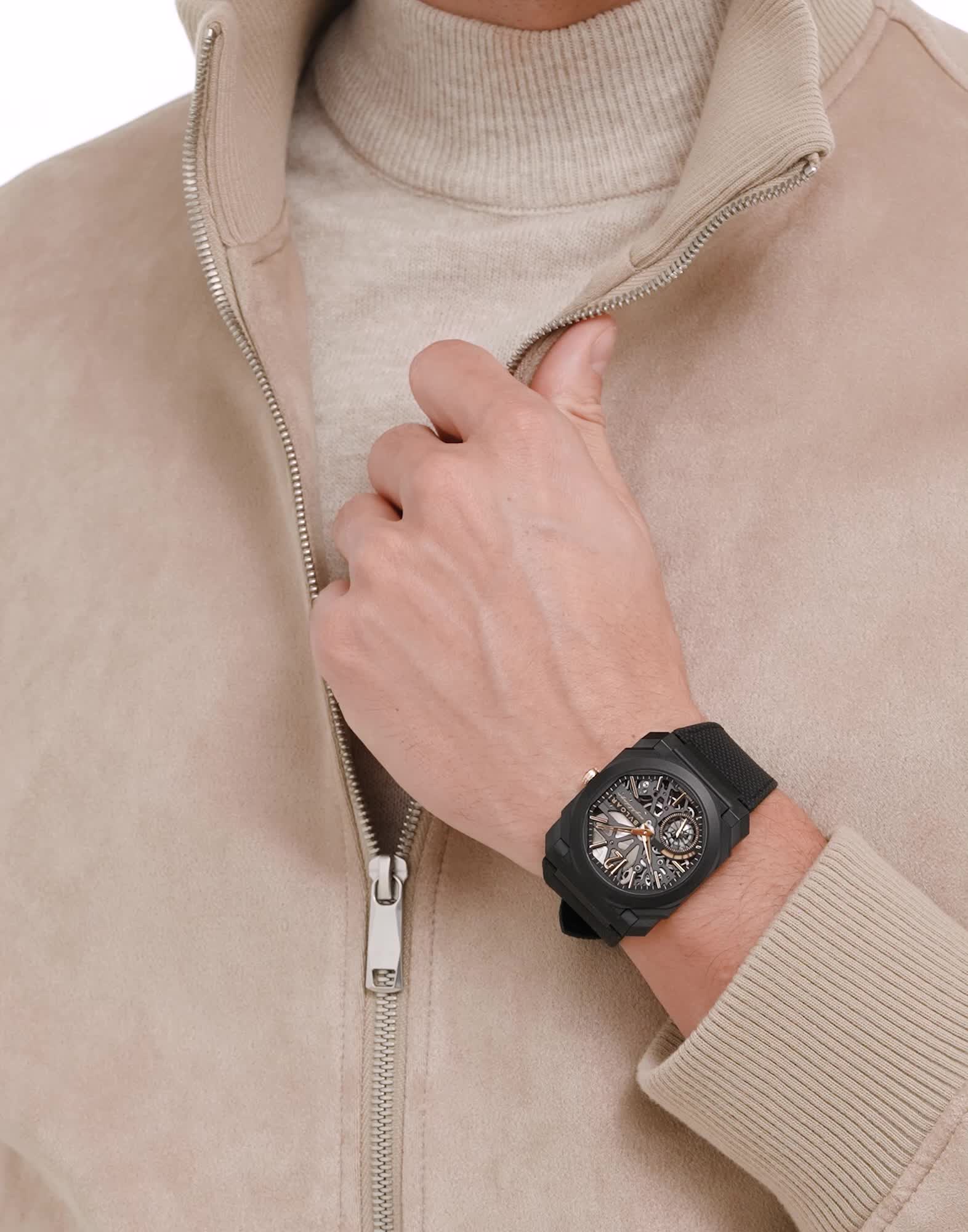 チタン オクト フィニッシモ ウォッチ ブラック 104121 | ブルガリ