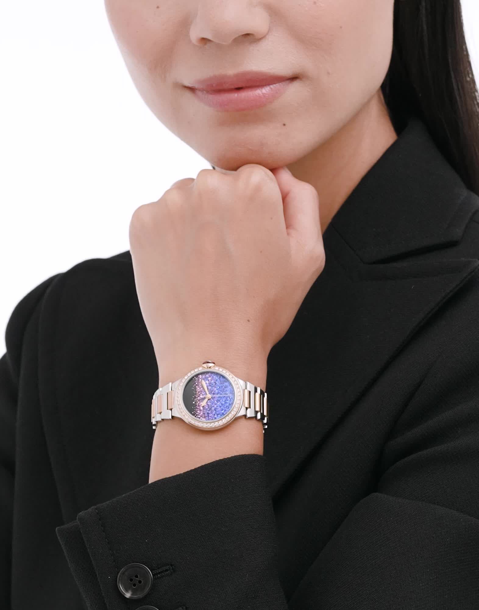 oy様【お待ち下さい】＊ご購入用 ローズゴールドとスティール ルチェア ウォッチ に マザー・オブ