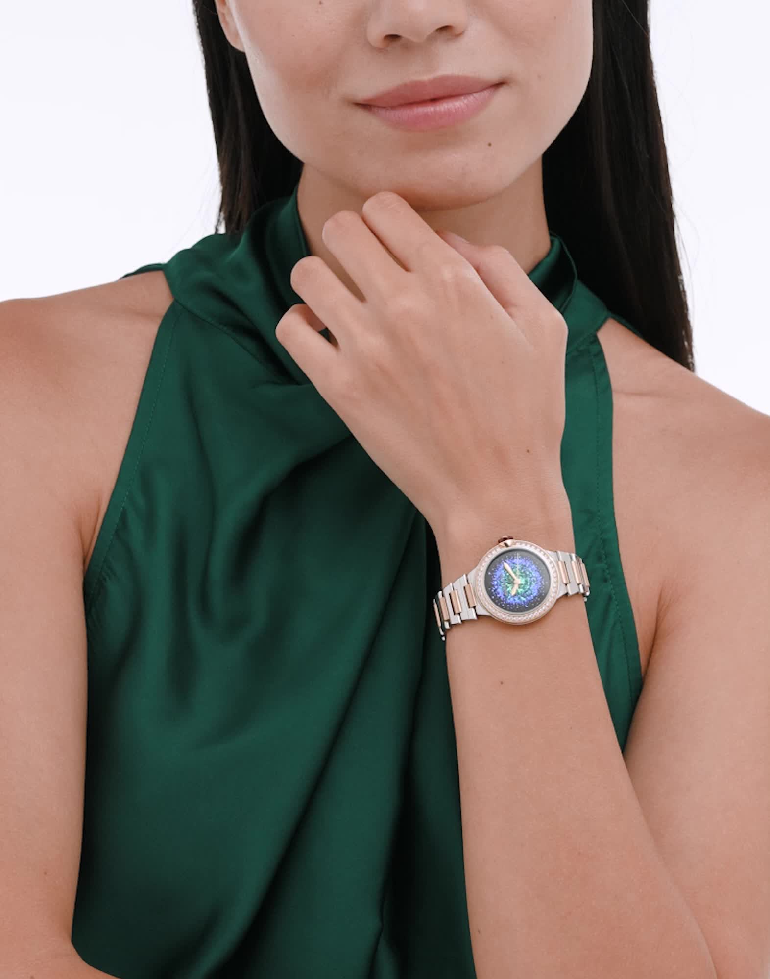 ローズゴールドとスティール ルチェア ウォッチ に マザー・オブ