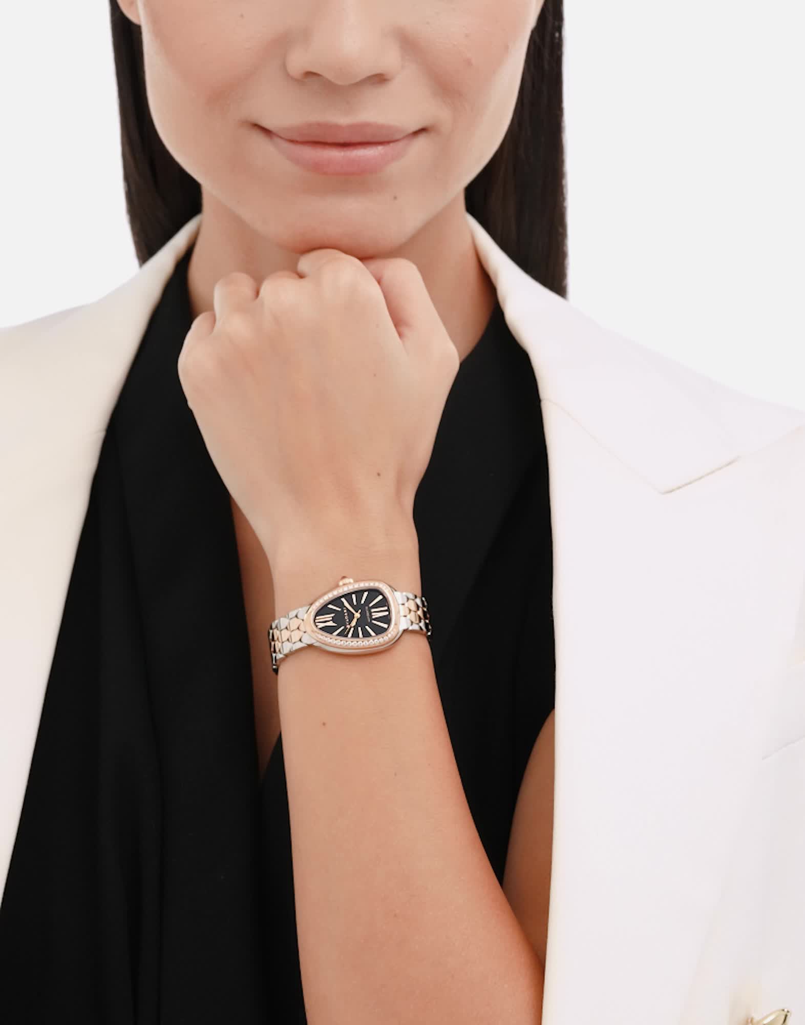 Serpenti Seduttori Relógio Rose Gold And Steel 104059 | Relógios