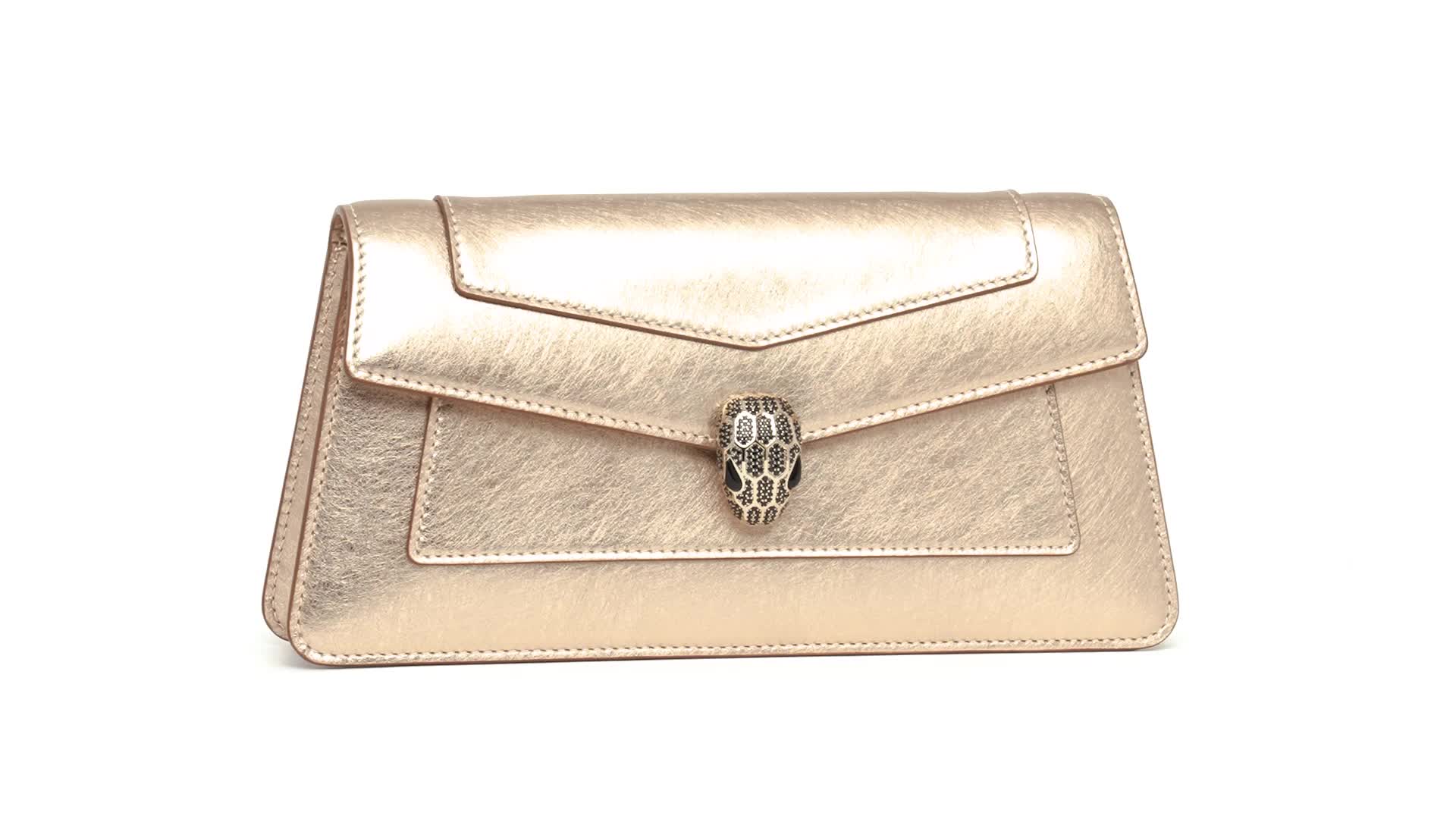 Gold Calf leather Serpenti Forever Clutch 295468 | Bvlgari